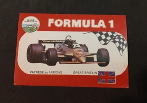 CAMPO DEL RE FORMULA 1 PATRESE SU ARROWS VINTAGE STICHER /ADESIVO D+ - Imagen 1 de 2