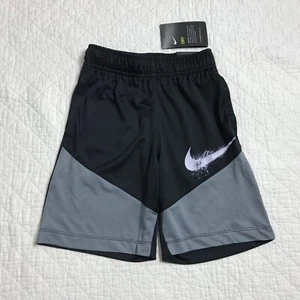 Nike Dry Dri-Fit Training Shorts Boy’s Big Kids SZ XS Black/Gray CJ7811-010 NWT - Picture 1 of 7