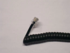 Ein schwarzes NEC Aspire 25 Fuß Telefon Mobilteil Spiralkabel, neu (0890043 0890045) - Bild 1 von 1