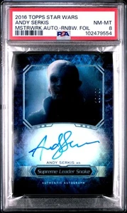 Andy Serkis - 2016 Star Wars Masterwork Autograph Rainbow Foil PSA 8 #19/50 - Picture 1 of 2