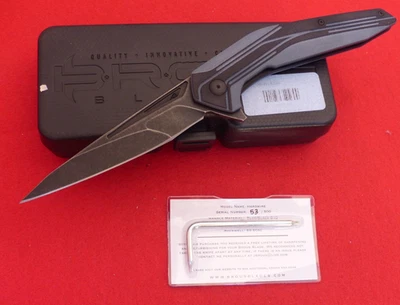 Brous Blades Sniper Flipper Frame Lock G10 Knife (3.75" Acid Stonewash) 2016 - Image 1 of 4