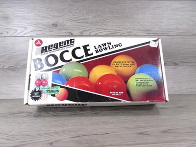 Vintage Regent Wood Bocce Balls Made In Italy Box EUC Incomplete Set - Image 1 of 4