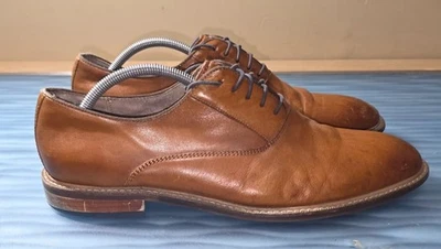 Aston Grey Collection Mens Leu Cognac Oxford Dress Shoes Lace Up Sz 10.5 - Image 1 of 4
