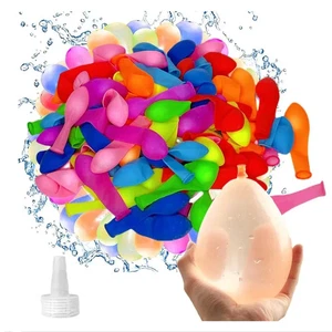 600x Self-Sealing Water Balloons with Filler Nozzle - 6 Bags of 100 -Multicolour - Picture 1 of 6