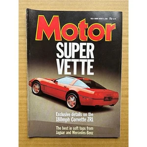 CHEVROLET CORVETTE ZR1 MOTOR MAGAZINE AUGUST 6 1988 - ZR-1 cover with feature + - Picture 1 of 1