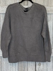 Suéter Eileen Fisher Mujer Gris Mediano Hecho en Hong Kong 100% Algodón Orgánico - Imagen 1 de 4