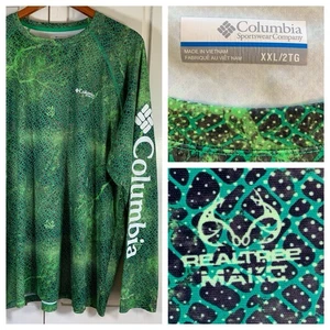 Columbia Super Terminal Tackle PFG Real Tree MAKO LS UPF 50 Herren XXL Shirt - Bild 1 von 19