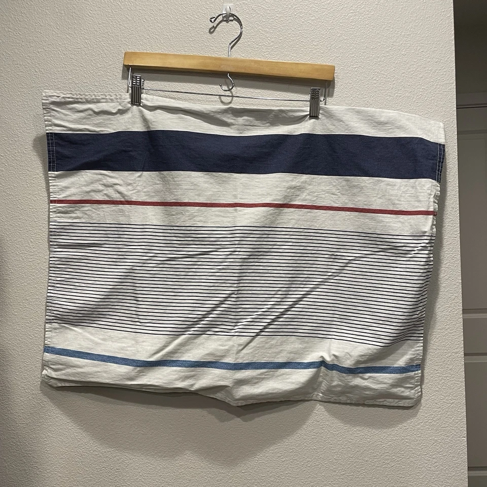 Nautica стандарт наволочка чехол 20 x 26 в полоску США красный белый синий хлопок молнии - Изображение 1 из 4