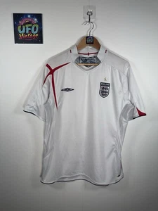 England Heimtrikot 2006 Herren XL weiß Nationalmannschaft 3 Löwen Umbro Trikot Fußball - Bild 1 von 11