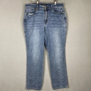 Judy Blue Jeans Womens Plus 14W Blue Denim Dad Jean Medium Wash Stretch - Picture 1 of 11