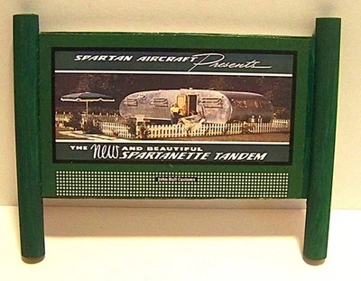 1/24 Scale Vintage Roadside Billboard w/ Spartanette Trailer Ad - Image 1 of 4