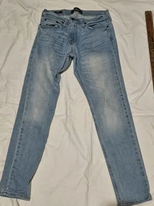 Pantalones de mezclilla Hollister para hombre 29 x 30 azules extremadamente ajustados elásticos agujeros desgastados - Imagen 1 de 11
