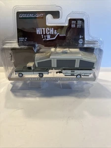 Greenlight GREEN MACHINE Hitch & Tow 1970 FORD F-100 & POP UP CAMPER TRAILER New - Picture 1 of 9