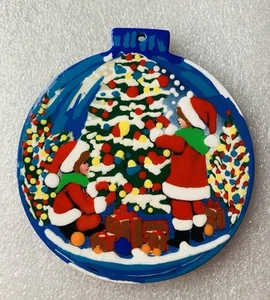 Holz Weihnachtsschmuck zum Beschneiden des Weihnachtsbaumes handbemalt #81 - Bild 1 von 3