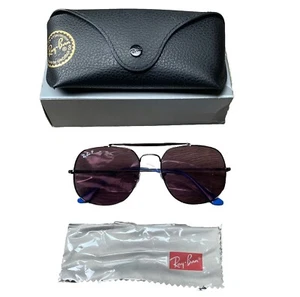 Ray-Ban The General RB3561 9106/W0 57 17 145 Silver Frames Purple Violet Lenses - Picture 1 of 11