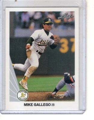 1990 Leaf - #121 Mike Gallego Oakland Athletics baseball card  - Image 1 of 2