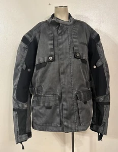 AGV Sport Motorcycle Jacket Mens Size 3XL Gray Black Faded - Armoured Padded - Picture 1 of 17