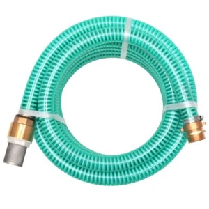 Suction Hose with Brass Connectors 15 m 25 mm Green N1J0 - Picture 1 of 8