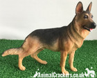 Alsatian German Shepherd ornament quality lifelike Leonardo figurine. Gift boxed
