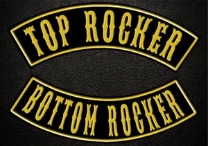 Top Rocker, Bottom Rocker, Embroidered Patch, Custom Embroidered, Custom Embr... - Picture 1 of 1