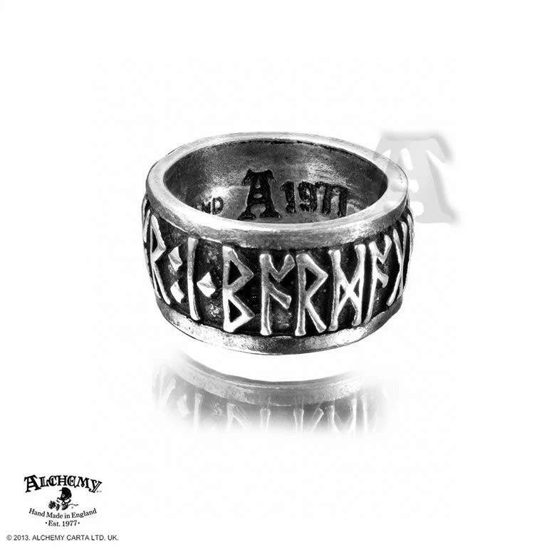 Anello Runeband Alchemy Gothic NUOVO - Immagine 1 di 1