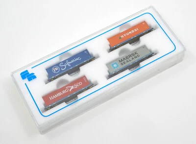 FR Freudenreich SJ Container Car Set of 4 cars of various cargo companies - Image 1 of 2