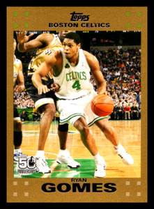 2007 Topps Gold Ryan Gomes /2007 #88 Boston Celtics
