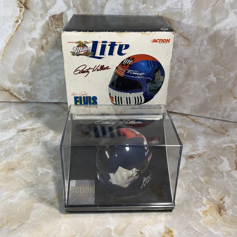 Action Rusty Wallace Miller Lite Elvis Presley 1:4 Scale Helmet Collectible Rare Cover