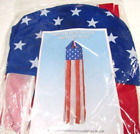 RED WHITE & BLUE WINDSOCK New 4th July OUTDOOR INDOOR STARS & STRIPES 48" NIP