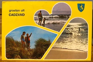 Postal Países Bajos Groeten SALUDOS DESDE CADZAND Playa Holanda 1982 Spanjersb - Imagen 1 de 3