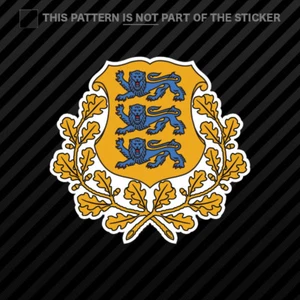 Estonian Coat of Arms Sticker Self Adhesive Vinyl Estonia flag EST EE - Bild 1 von 1