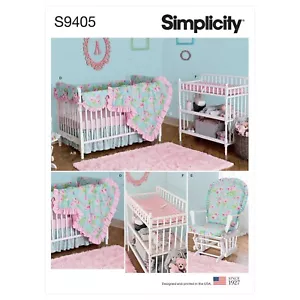 SIMPLICITY 9405 BABIES NURSERY CRIB ACCESSORIES Sewing Pattern Skill: EASY - Picture 1 of 6