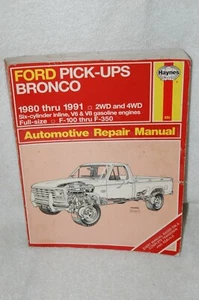 Haynes Ford Pick-Ups and Bronco 1980 Thru 1991 Automotive Repair Manual - Picture 1 of 6