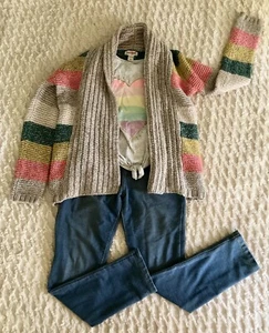 Girls Size 6 Cat & Jack Sweater, Leggings, and Top - Picture 1 of 15