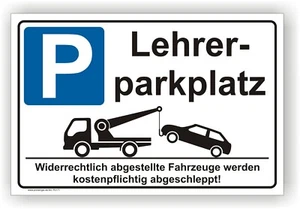 Letrero de reserva de aparcamiento para profesores señalización de aparcamiento prohibición de aparcamiento P0171 - Imagen 1 de 3