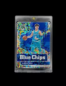 Tarjeta de novato Lamelo Ball RC 2020-21 Mosaic Blue Chips Fast Break Holo Prizm SP #9 - Imagen 1 de 2