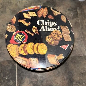 Nabisco Snack Tin Container Nicole Miller 1994 Oreo Ritz Bits Nutter Butter Fig - Picture 1 of 5