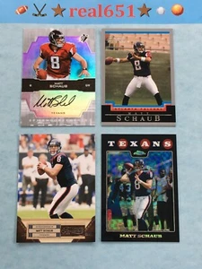 2004+ MATT SCHAUB Rookie Auto SP Lote x 4 SPx TC Xfractor Treasures/499 Falcons - Imagen 1 de 8