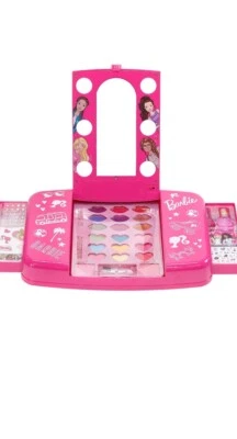 Juego de tocador de belleza Townley Girl Barbie con espejo iluminado | Incluye brillo de labios Foto 1 de 4