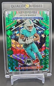JAYLEN WADDLE GREEN RAINBOW REFRACTOR INSERT CARD WITH CASE NFL MIAMI DOLPHINS - Picture 1 of 6