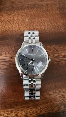 Reloj automático para hombre Raymond Weil Freelancer 2770 esfera gris acero inoxidable  Foto 1 de 4