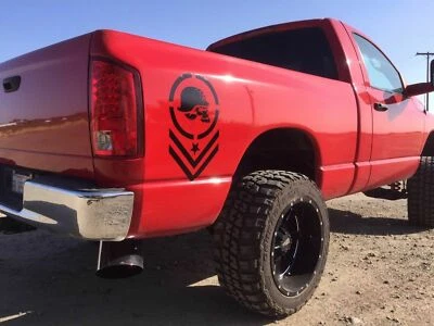 Kit de calcomanías a rayas laterales de caja de camión Mulisha de metal vinilo de 12x19" para Ford Dodge Chevy Foto 1 de 4