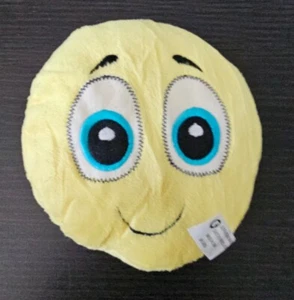 Blue Eyes Smiling Smiley Face Emoticon Emoji 5" Plush Pillow Cushion Goffa - Picture 1 of 3