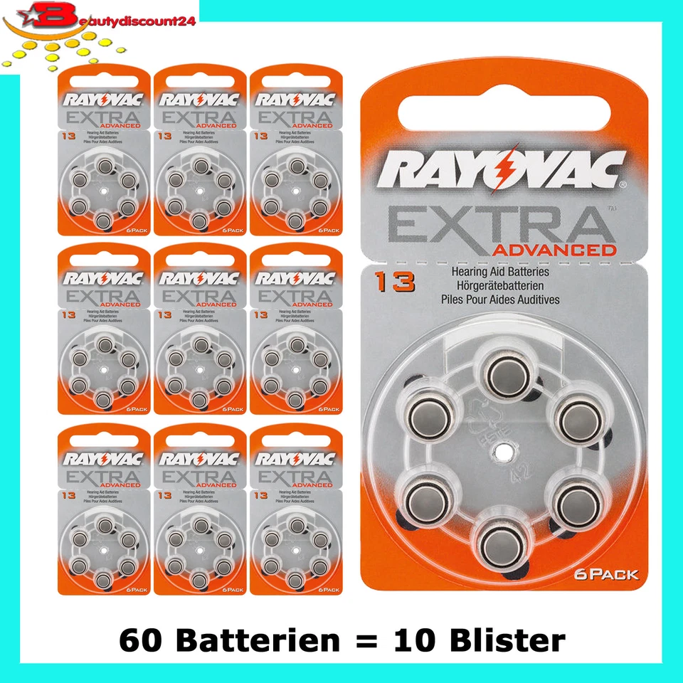 Rayovac Batterien Typ 13 PR 48 Hörgeräte Batterie orange