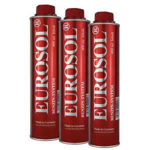 3x EUROSOL rot Benzin System Reiniger / Zusatz / Additiv je 400ml
