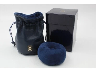 Harry Winston Pochette Gioielli Vera Pelle N°591 Blu + Controscatola Elegante Foto 1 de 2