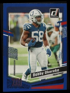 2023 Donruss #124 Bobby Okereke Press Proof Blue - Picture 1 of 2
