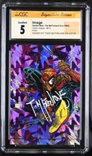 SIGNED Todd McFarlane CGC SS 5 Spider-Man Era P-5 Prism 1992 Images Card