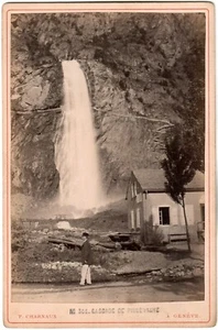 Suisse.Valais.Cascade de Pissevache.Cabinet 10x16.Photo Charnaux Genève.Albuminé - Picture 1 of 2