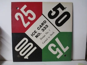 Vintage Original Ice Delivery Card "ICE CARD No. 333" - Picture 1 of 3